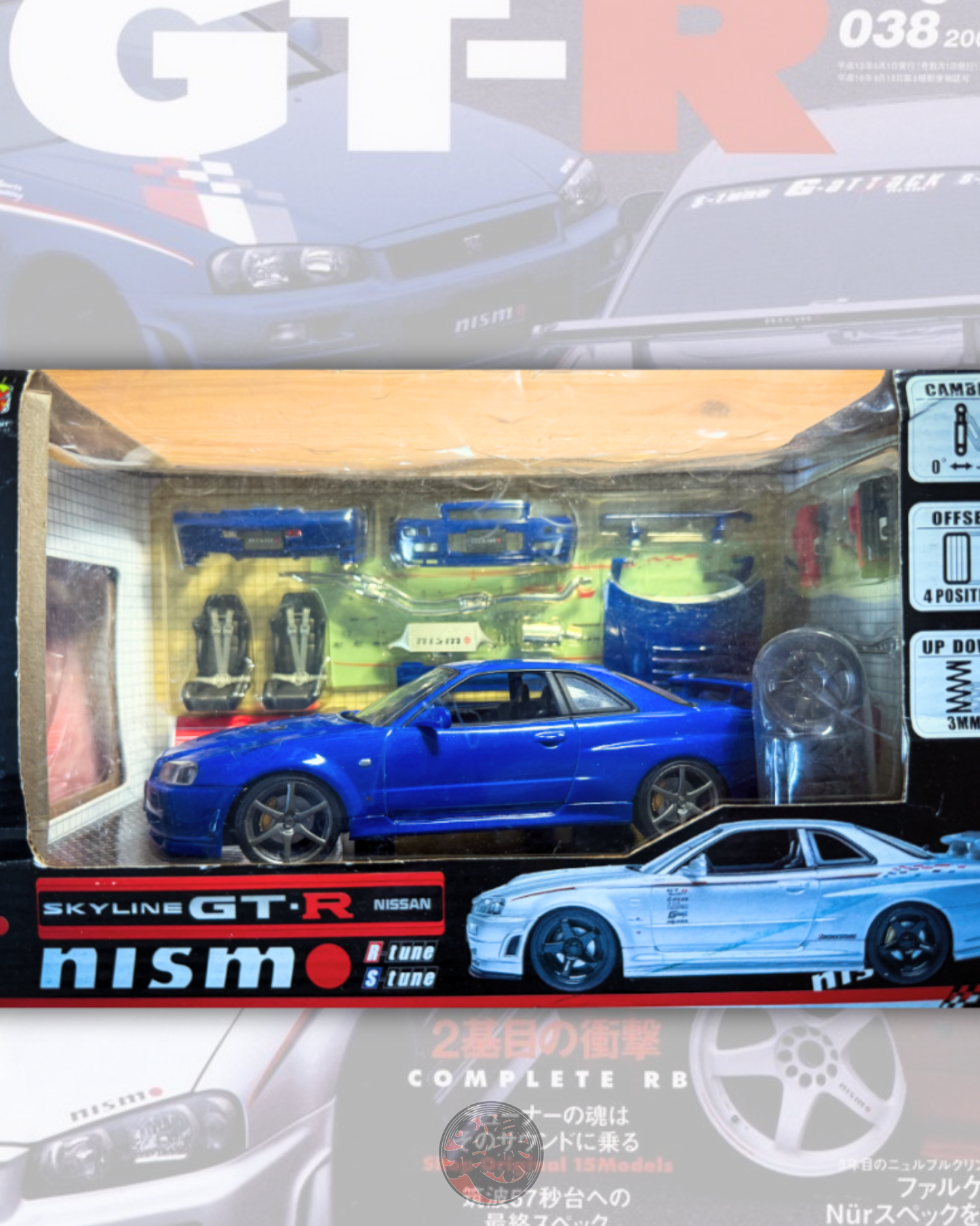 Nissan Skyline R34 GT-R Nismo Z Tune 1/24 by HOTWORKS (RARE Bayside Blue)