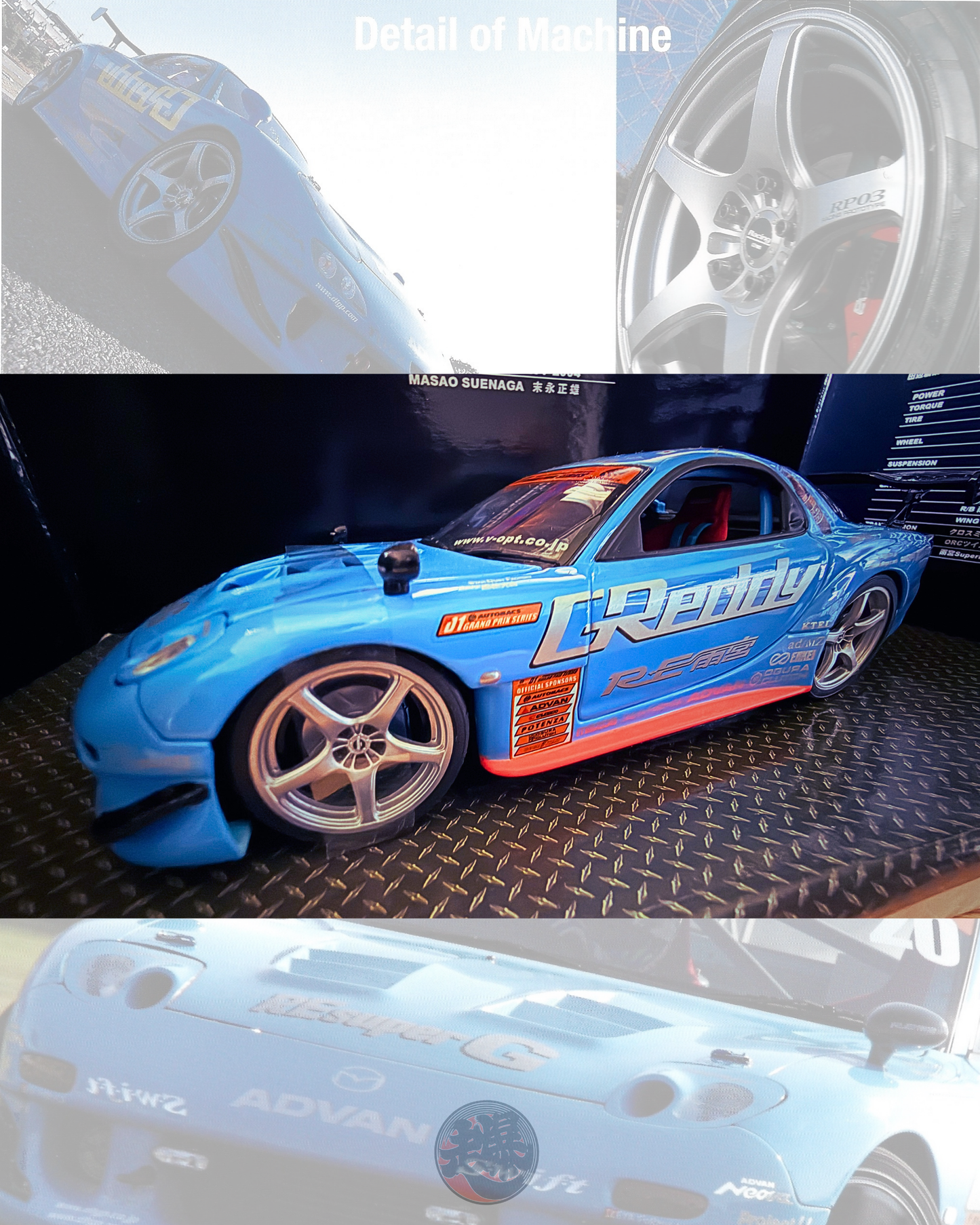 RE雨宮 2004 D1 GP RX-7 1/24 by HOTWORKS
