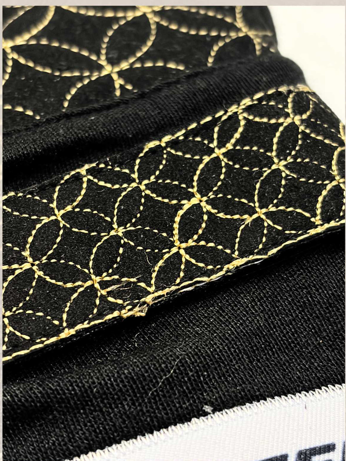 Speed Emon Sashiko Driving Gloves Black & Gold - Defect
