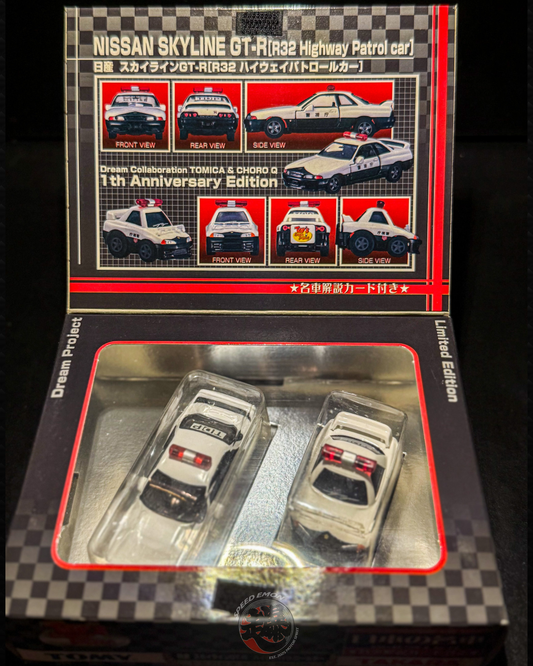 TOMICA x CHORO-Q SKYLINE GT-R BNR32 Patrol Cars (1st Anniversary Edition)