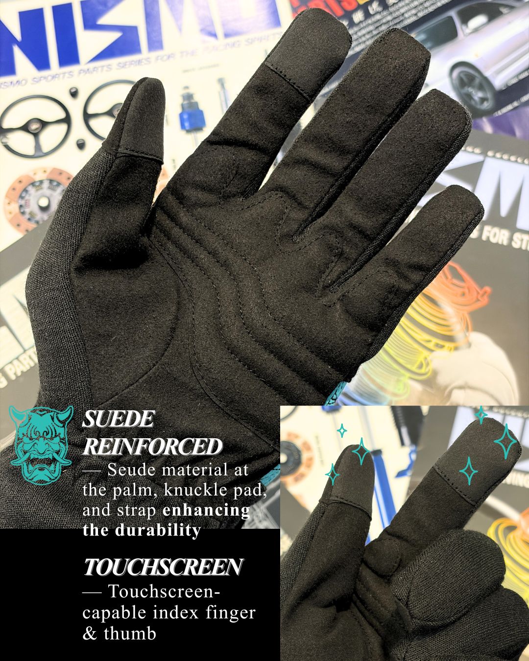 Speed Emon x Clark's Auto Sashiko Driving Gloves