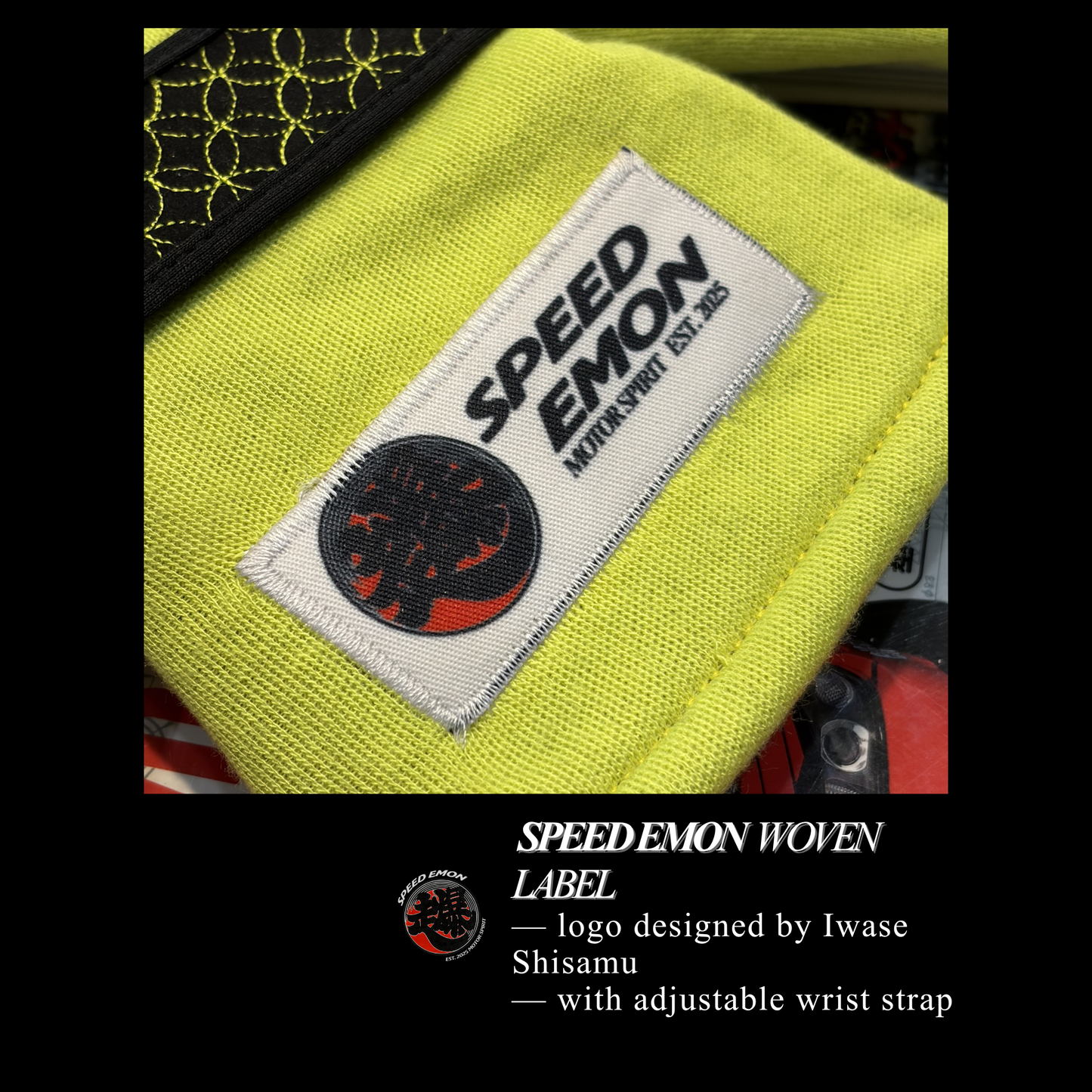 Speed Emon Sashiko Driving Gloves - Yellow & Black