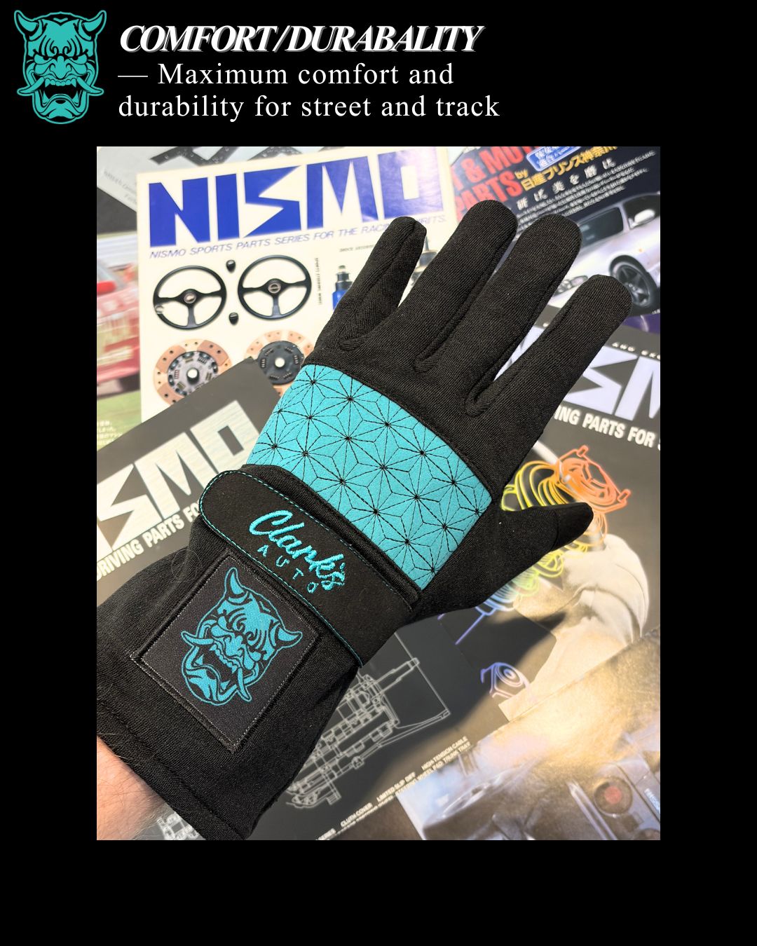 Speed Emon x Clark's Auto Sashiko Driving Gloves