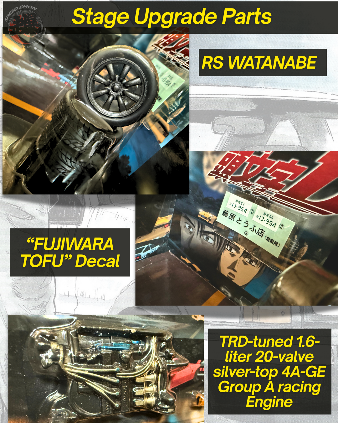 Initial D Toyota AE86 Takumi Fujiwara Spec 1/24 by HOTWORKS