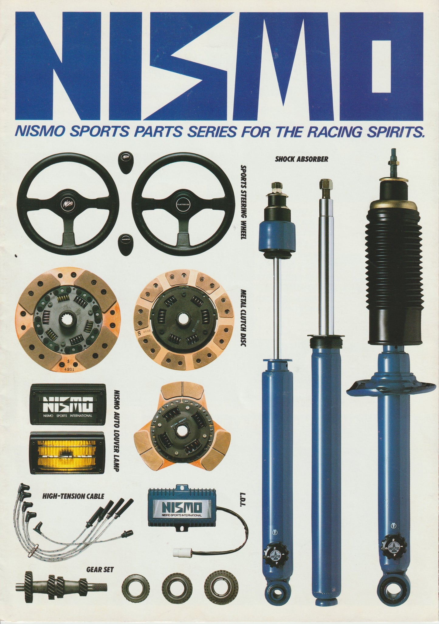 Nismo Sports Parts for the Racing Spirits Catalog